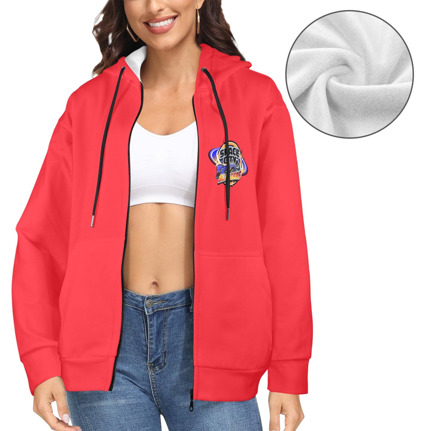 Space City Women's Zip-Up Hoodie