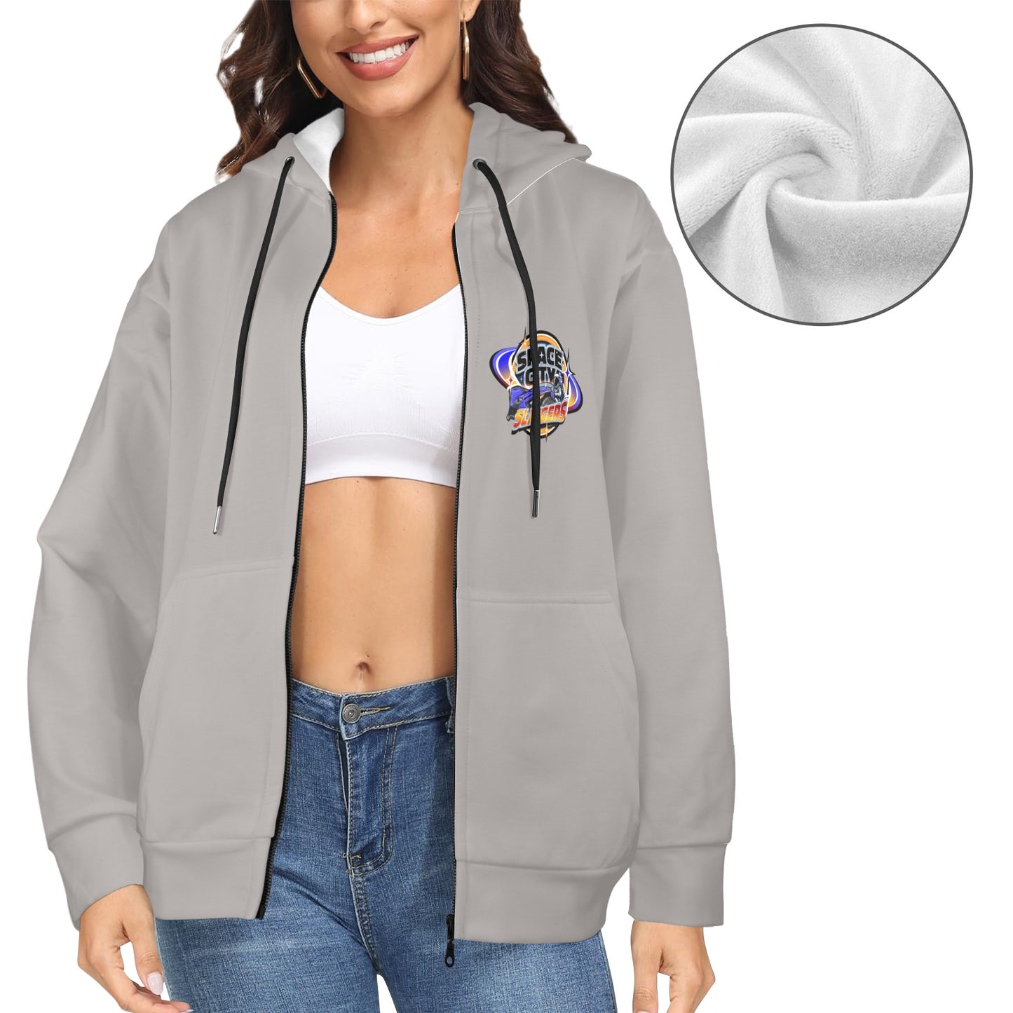Space City Women's Zip-UP Hoodie 2