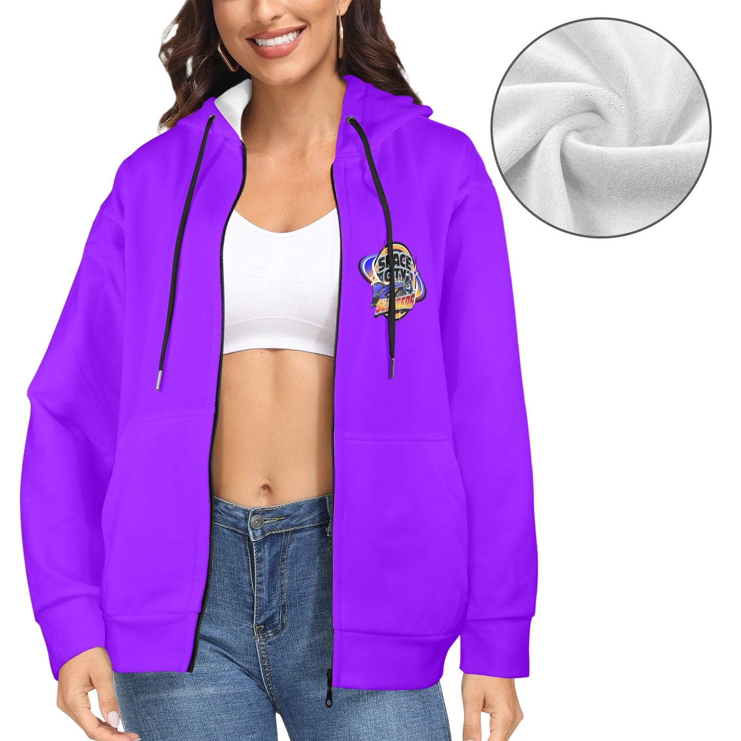 Space City Women's Zip-Up Hoodie