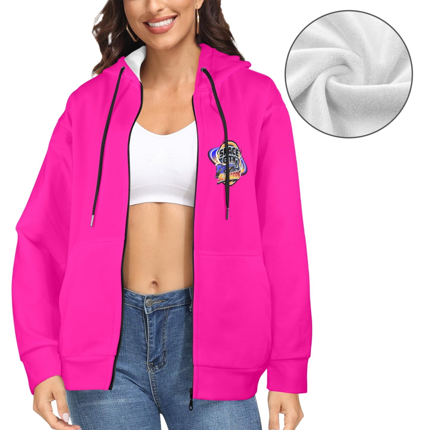 Space City Women's Zip-UP Hoodie 2