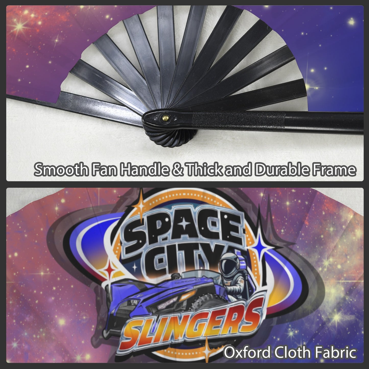Space City Clack Fans Folding Clack Fan