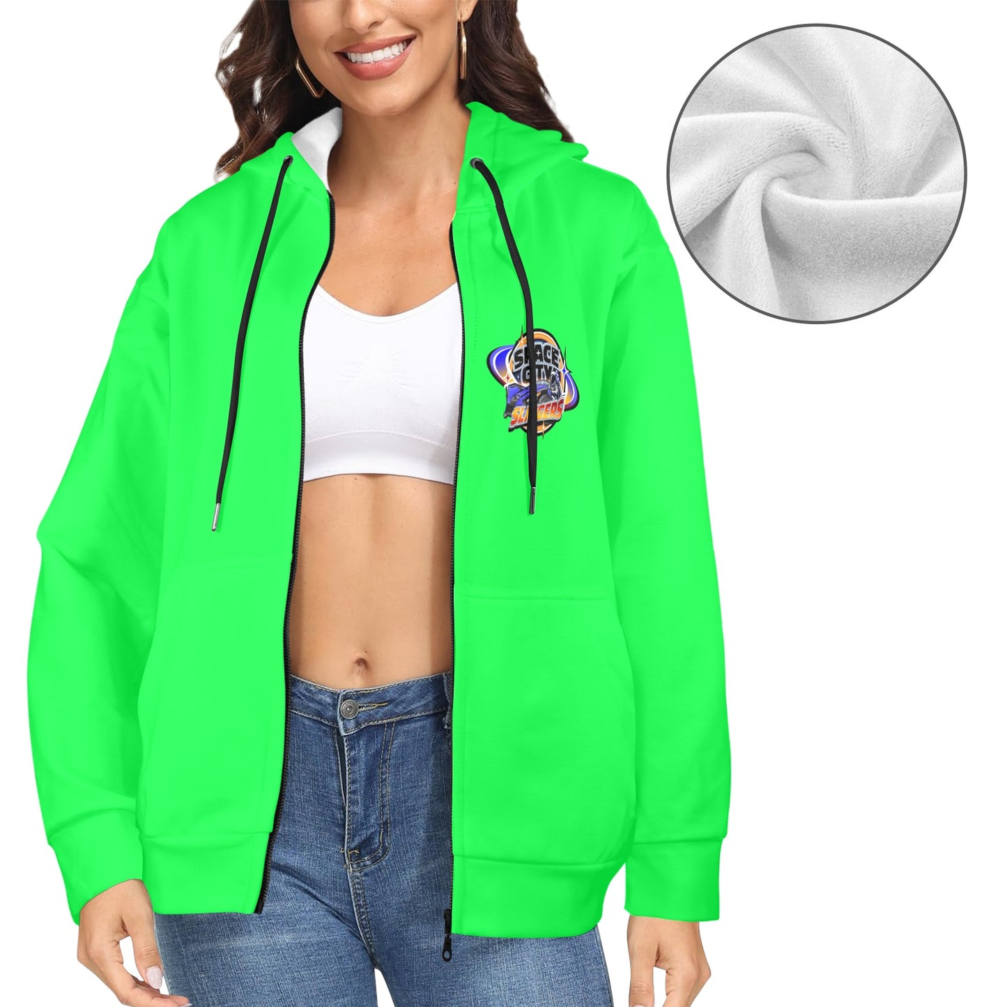 Space City Women's Zip-Up Hoodie