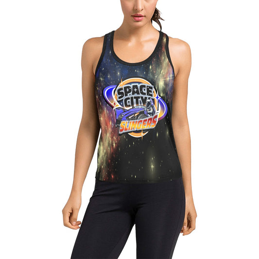 Space City Galaxy Tank Women's Racerback Tank Top
