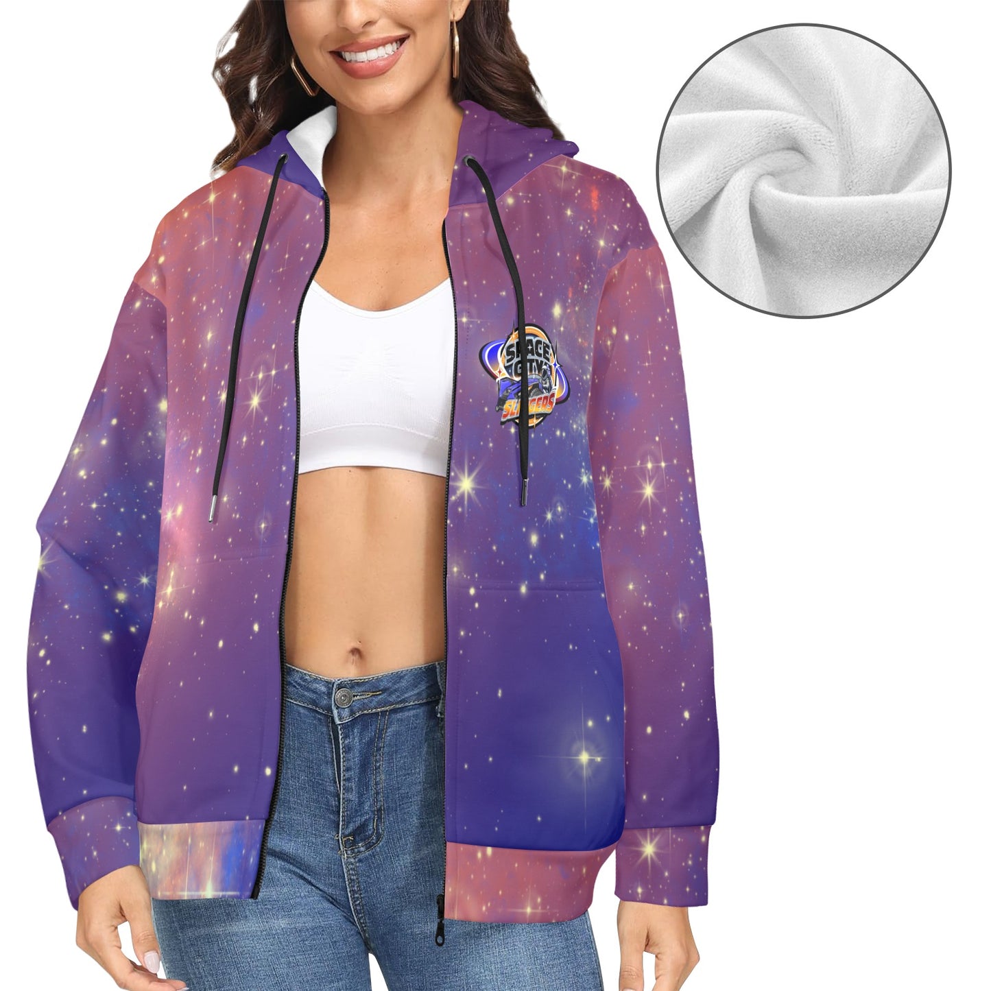 Space City Women's Zip-Up Hoodie