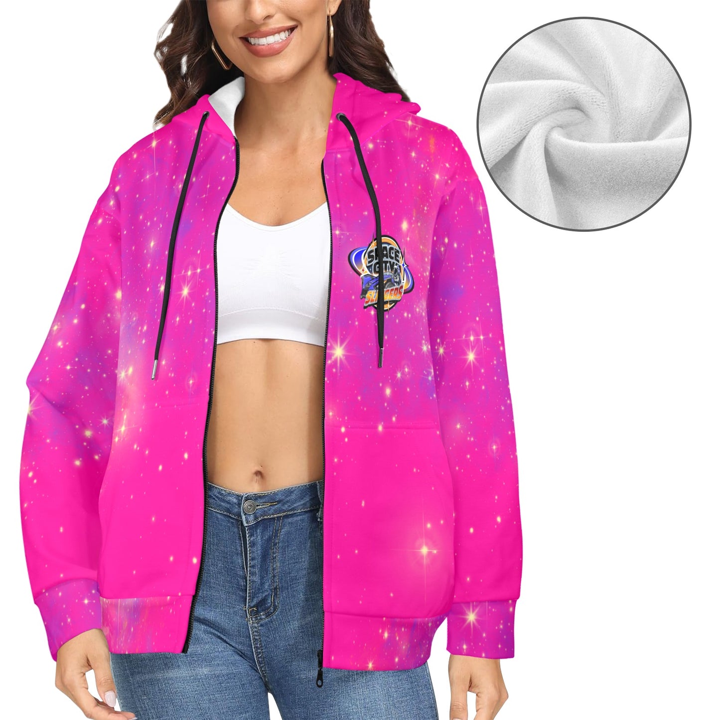 Space City Women's Zip-UP Hoodie 2