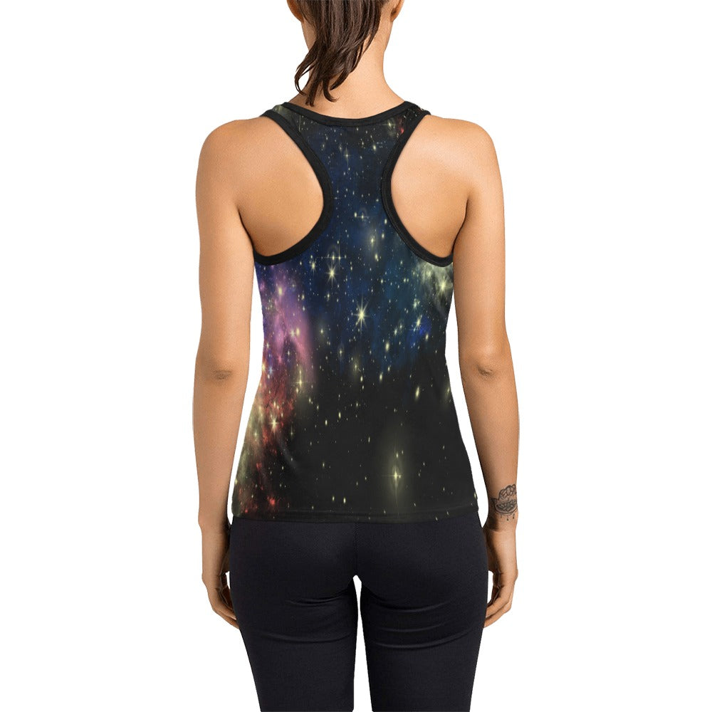 Space City Galaxy Tank Women's Racerback Tank Top